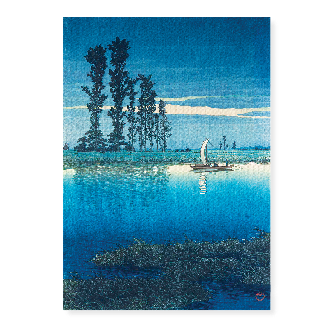 Evening of Ushibori By Kawase Hasui - Art Print