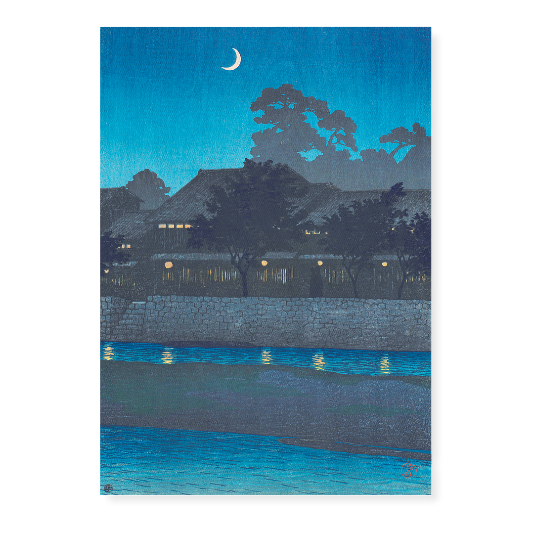 Nagare pleasure quarter, Kanazawe  By Kawase Hasui - Art Print