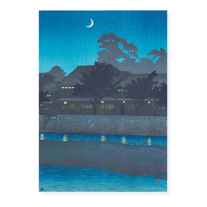 Nagare pleasure quarter, Kanazawe  By Kawase Hasui - Art Print