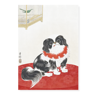 Pug Dog By Ohara Koson - Art Print