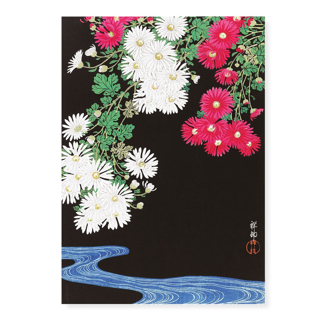 Chrysanthemums By Ohara Koson - Art Print