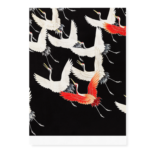 Furisode with a Myriad of Flying Cranes - Art Print