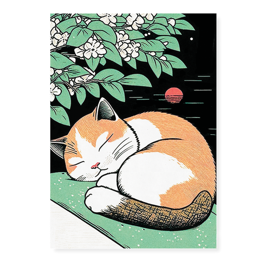 Little sleeping kitten - Art Print