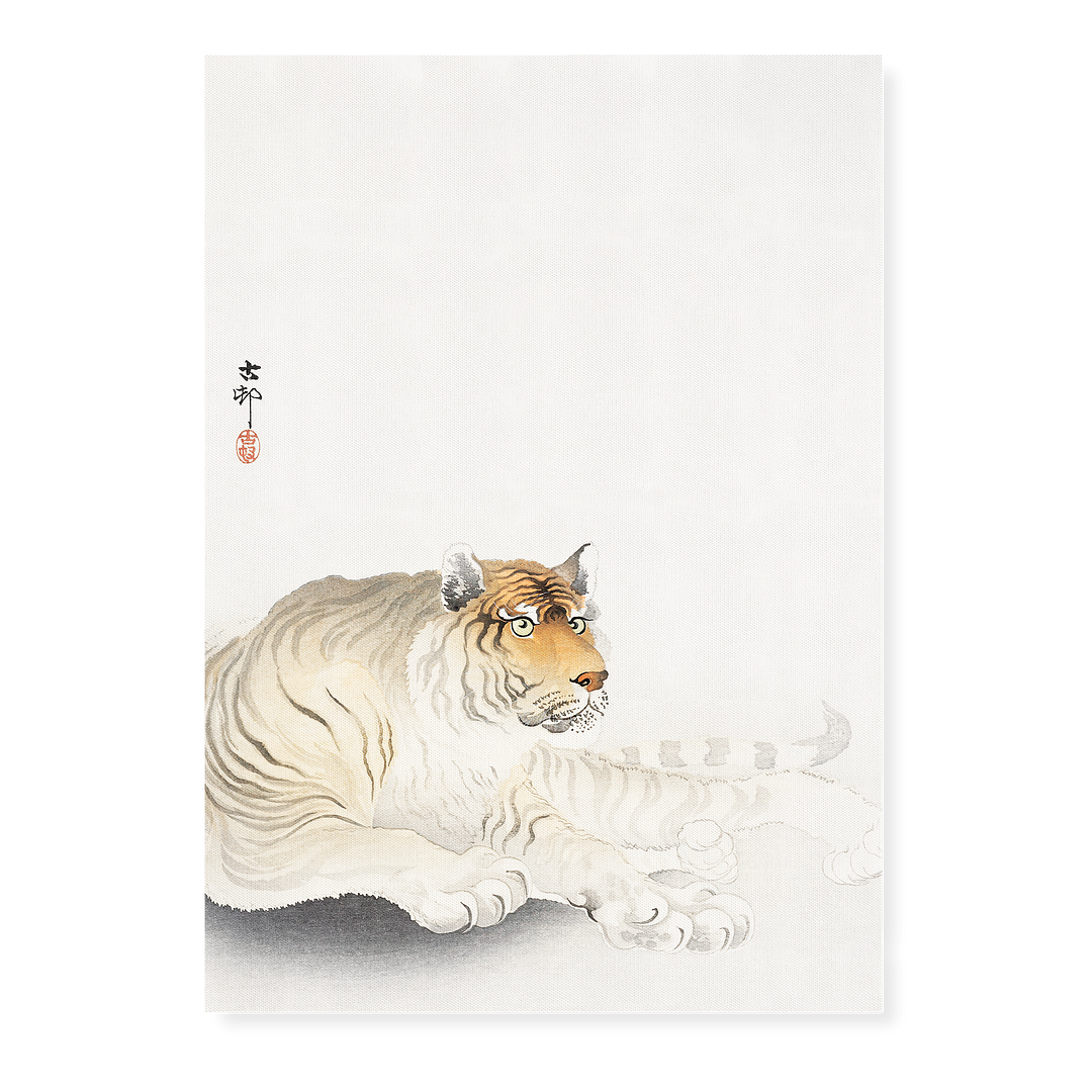 Tiger By Ohara Koson - Art Print