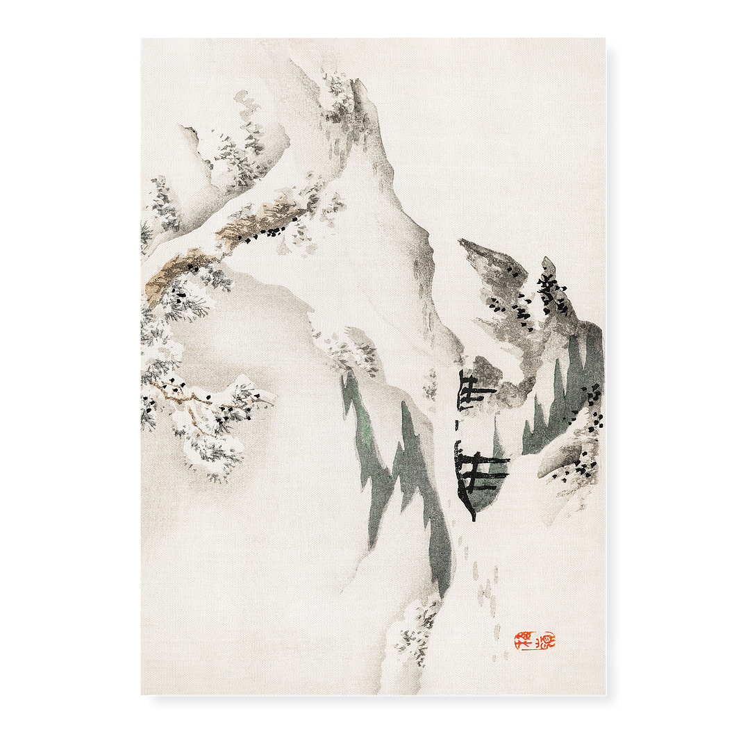 Snowscape by Kōno Bairei - Art Print