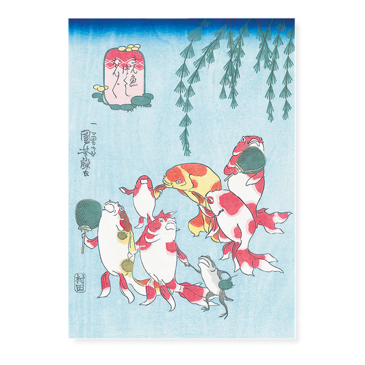 Goldfish Bubble Vendor By Utagawa Kuniyoshi - Art Print