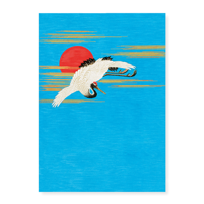 Flying Sarus crane - Art Print