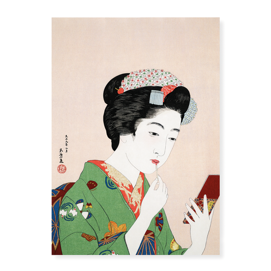 Woman Applying Rouge by Goyō Hashiguchi - Art Print