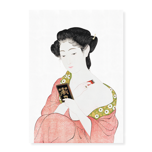 Woman Applying Powder by Goyō (Cutout) Hashiguchi - Art Print