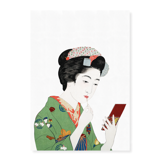 Woman Applying Rouge by Goyō (Cutout) Hashiguchi - Art Print