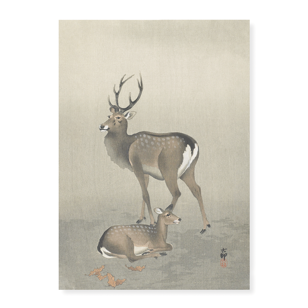 Deer by Ohara Koson  - Art Print