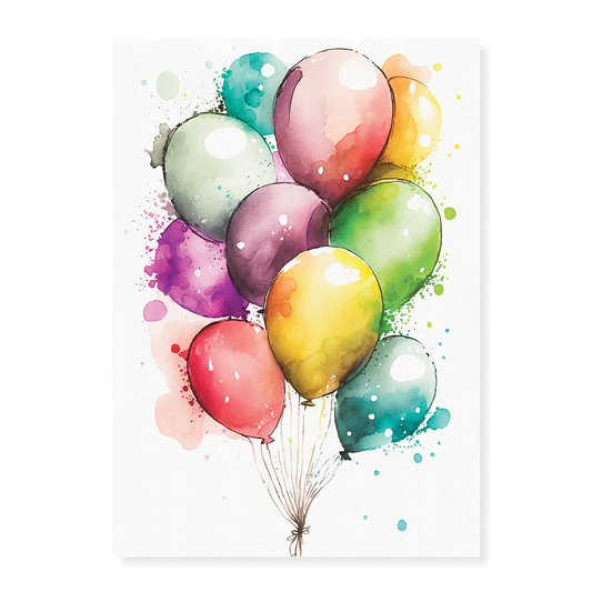 Party balloons - Art Print