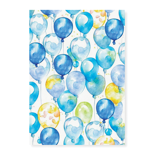 Blue balloons - Art Print