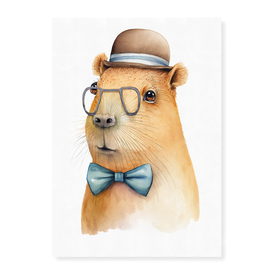 Capybara being a gentleman - Art Print