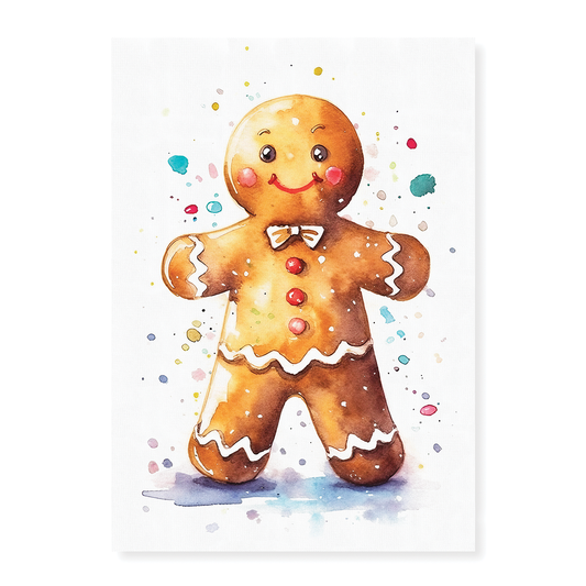 Cute gingerbread man - Art Print
