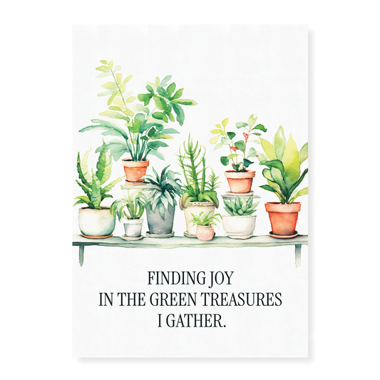 Green Treasures I gather. - Art Print