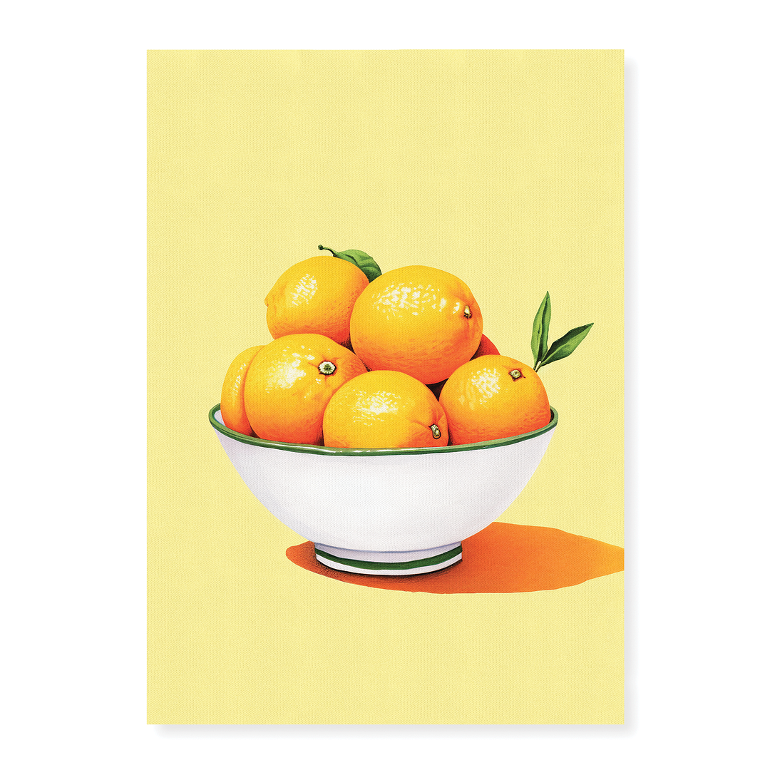 Bowl with oranges - Art Print