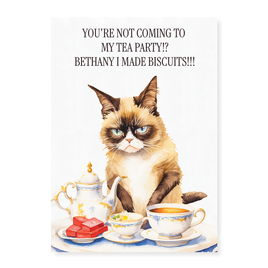 bethany i made biscuits! (Cat) - Art Print