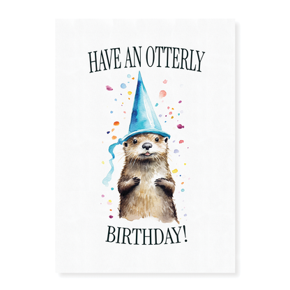 Otterly Birthday - Art Print