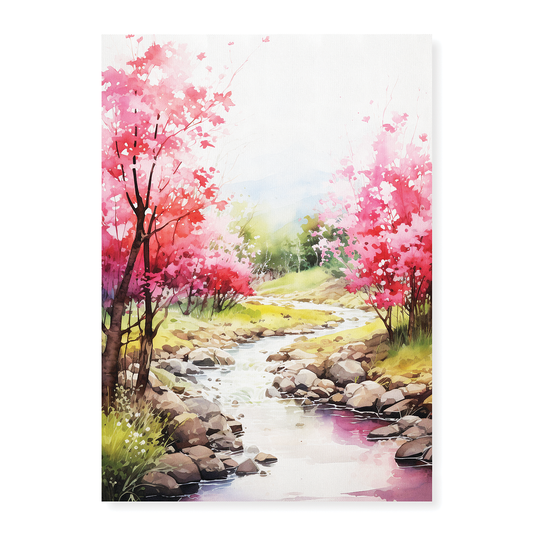 Spring landscape scene - Art Print