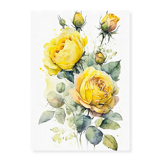 Yellow rose II - Art Print