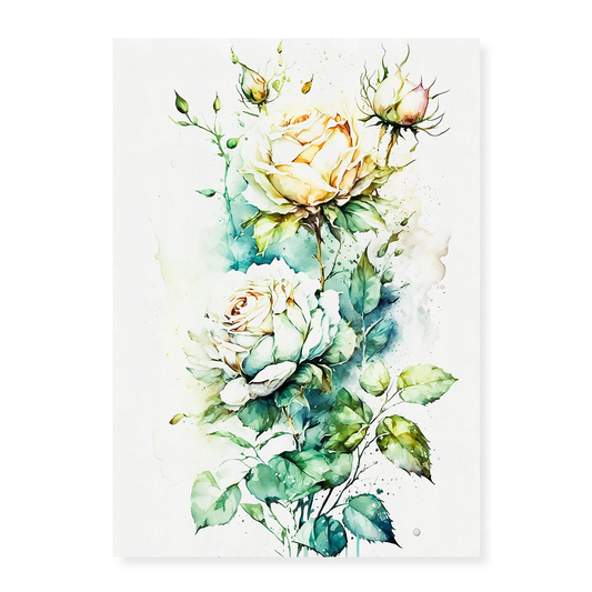 White rose III - Art Print
