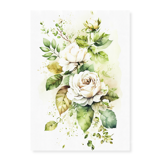 White rose IV - Art Print