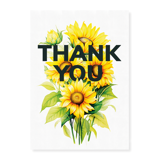 Sunflowers Thank you - Art Print