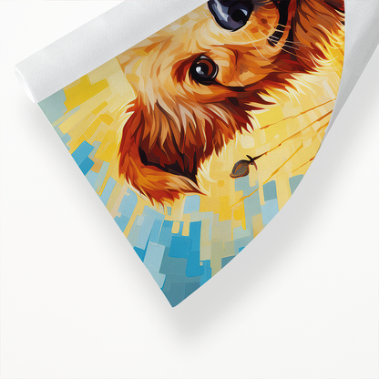 Puppy in a wheat field - Art Print