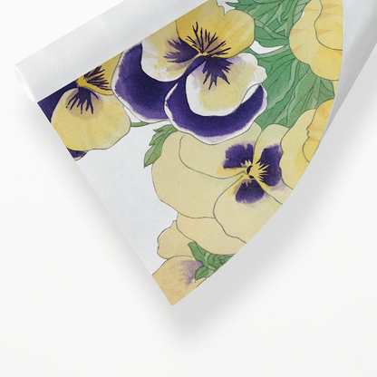 Pansy flowers By Tanigami Kônan Art-Print