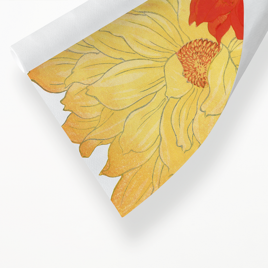 Yellow & Orange Dahlia By Tanigami Kônan Art-Print