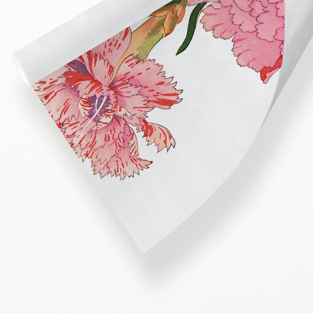 Carnation flowers By Tanigami Kônan Art-Print