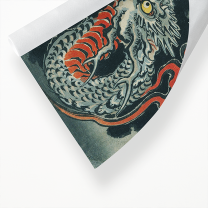 Dragon and Waves Utagawa Kuniyoshi - Art Print