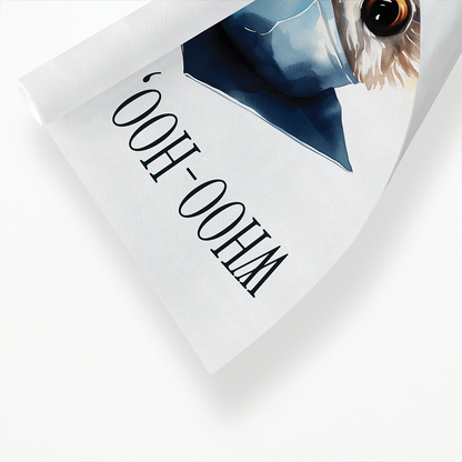 graduation owl - Art Print