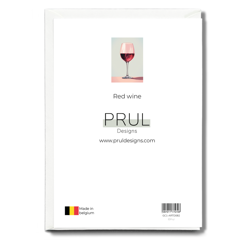 Red wine - Greeting Card