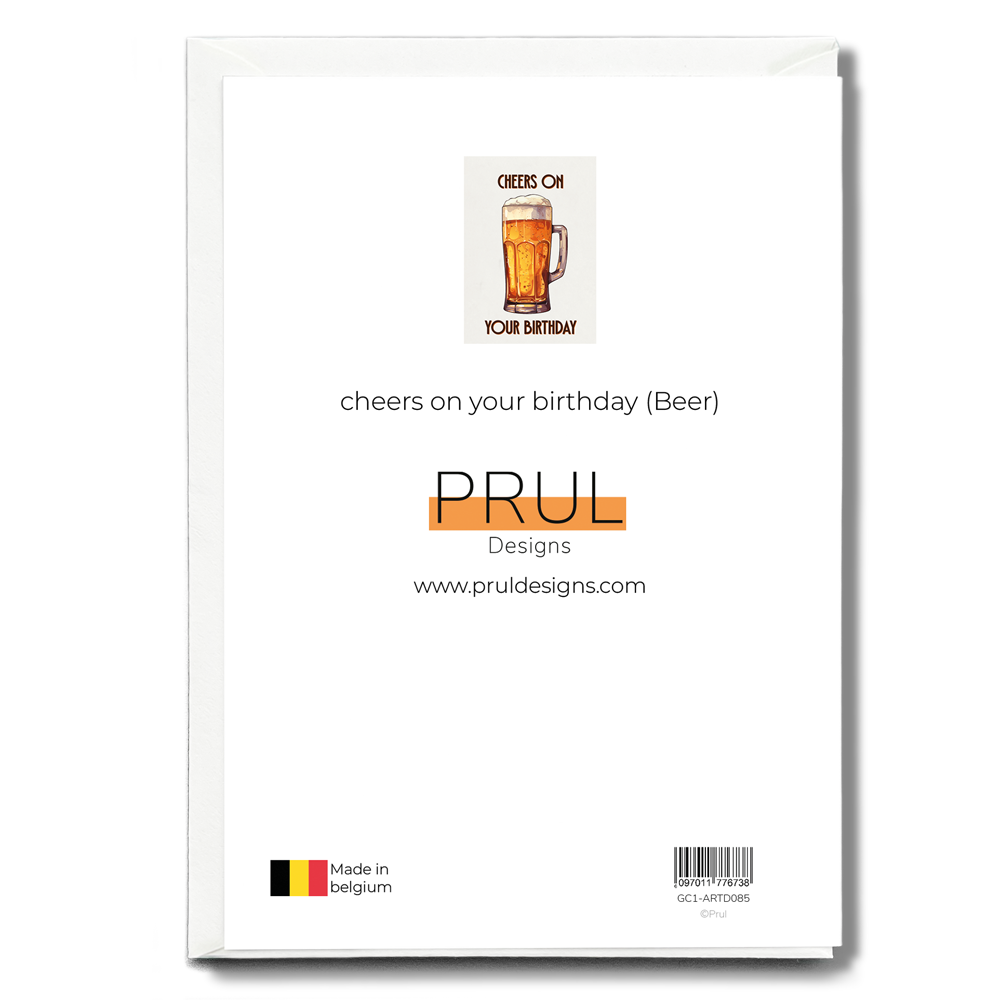 cheers on your birthday (Beer) - Greeting Card