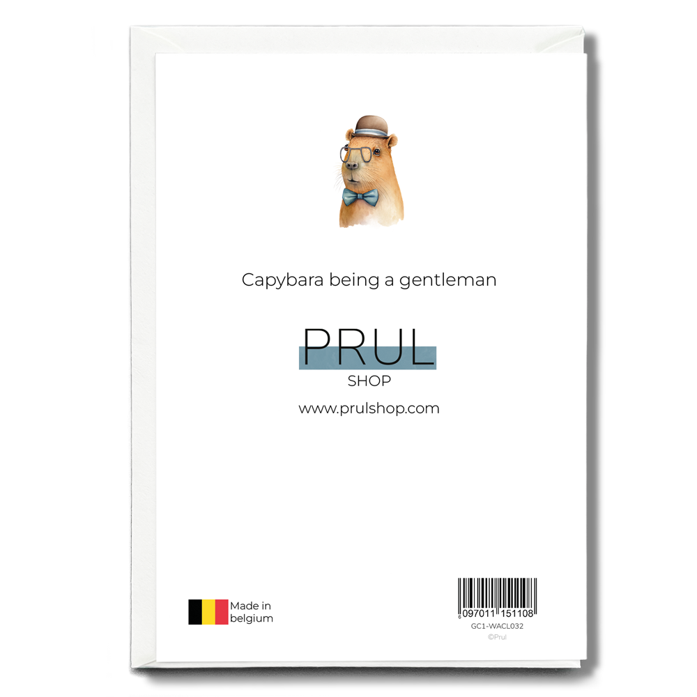 Capybara being a gentleman - Greeting Card