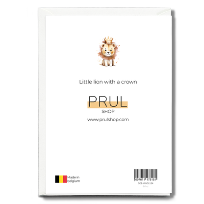 Little lion with a crown - Greeting Card