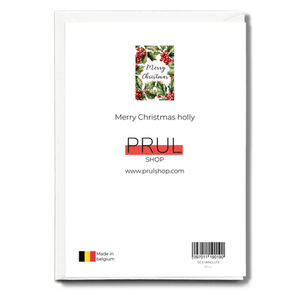 Merry Christmas holly - Greeting Card