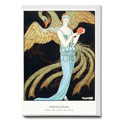 Sortilèges: Evening dress, de Beer by George Barbier - Greeting Card