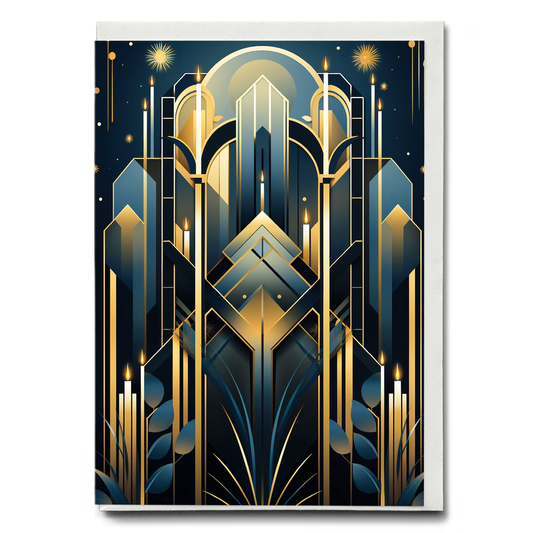 Art Deco Pattern (Candles) - Greeting Card