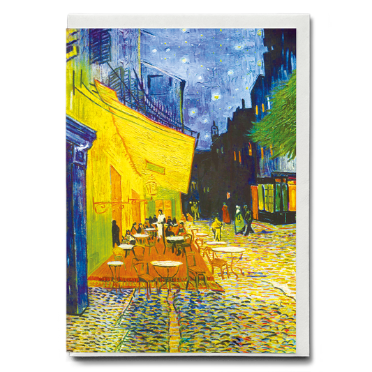Café Terrace at Night By Vincent van Gogh - Greeting Card