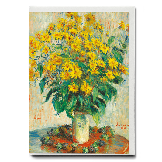 Jerusalem Artichoke Flowers By Claude Monet - Greeting Card