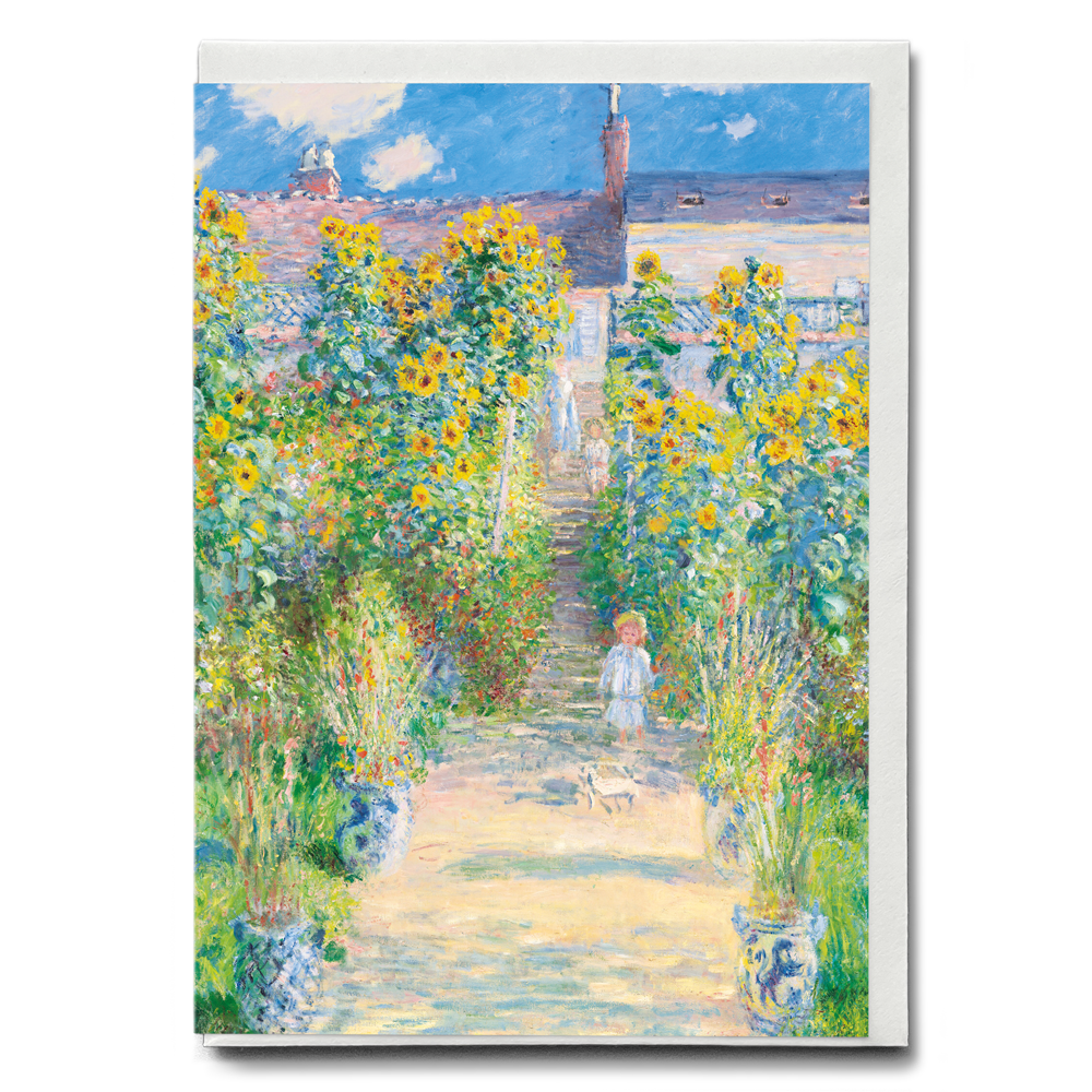 The Artist's Garden at Vétheuil By Claude Monet - Greeting Card