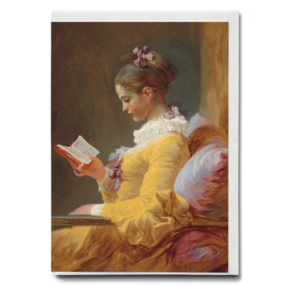A Young Girl Reading By Jean-Honoré Fragonard - Greeting Card