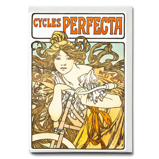 Cycles Perfecta By Alphonse Mucha - Greeting Card