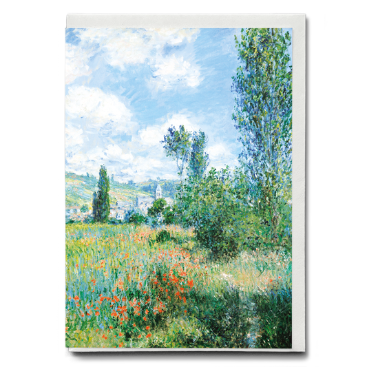 View of Vétheuil (1880) by Claude Monet - Greeting Card