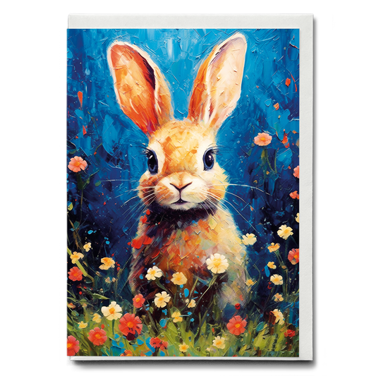 Little bunny painting - Greeting Card