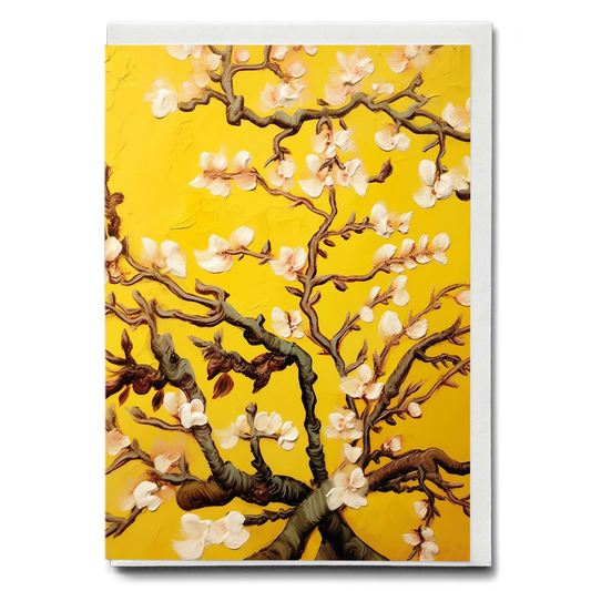 Almond blossom (Yellow) By Vincent van Gogh - Greeting Card