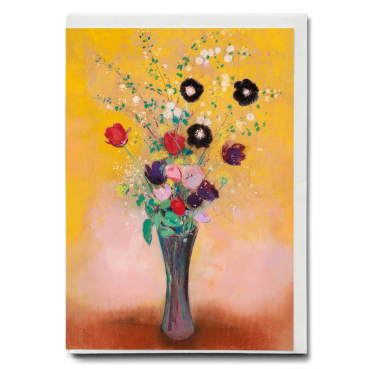 Vase of Flowers by Odilon Redon - Greeting Card